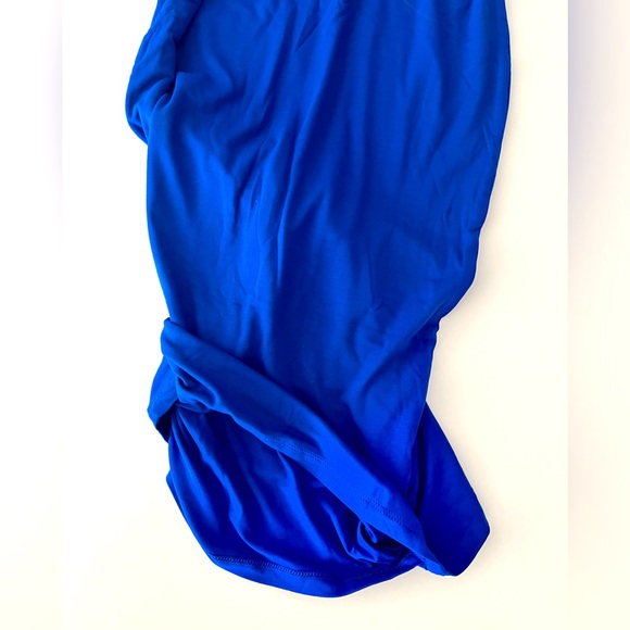 BAR III ROYAL COBALT BLUE MIDI very STRETCHY FULLY lined DRESS XS S NWT - Picture 7 of 8